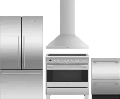 4 Piece Package Includes Refrigerator, Range, Hood And Dishwasher